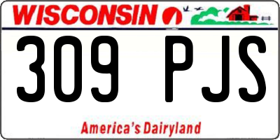 WI license plate 309PJS