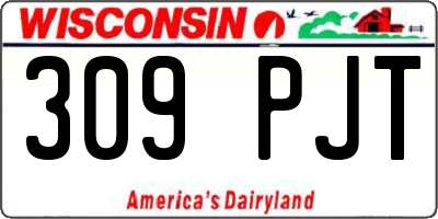 WI license plate 309PJT
