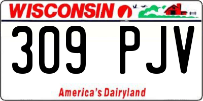 WI license plate 309PJV