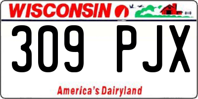 WI license plate 309PJX
