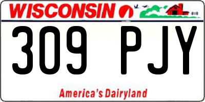 WI license plate 309PJY