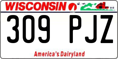 WI license plate 309PJZ