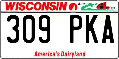 WI license plate 309PKA