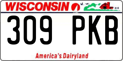 WI license plate 309PKB
