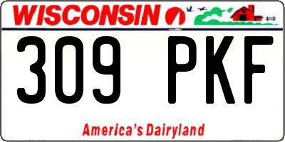 WI license plate 309PKF