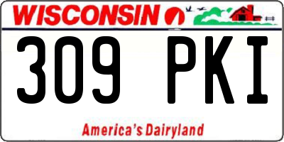 WI license plate 309PKI