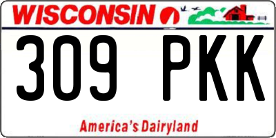 WI license plate 309PKK