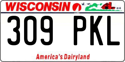 WI license plate 309PKL