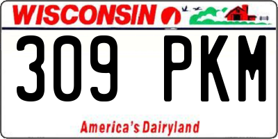 WI license plate 309PKM