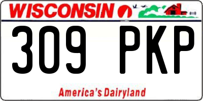 WI license plate 309PKP