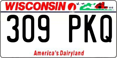 WI license plate 309PKQ