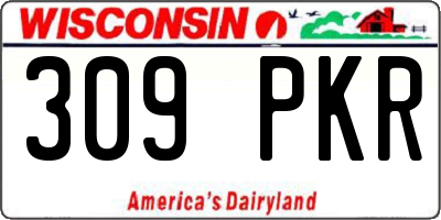 WI license plate 309PKR