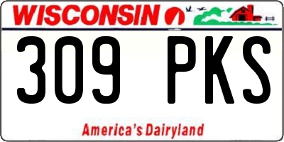 WI license plate 309PKS