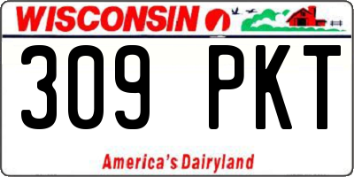 WI license plate 309PKT