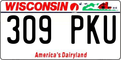 WI license plate 309PKU