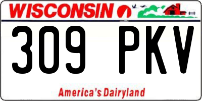 WI license plate 309PKV