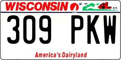 WI license plate 309PKW
