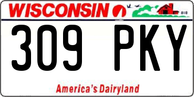 WI license plate 309PKY