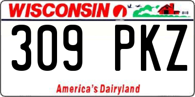 WI license plate 309PKZ