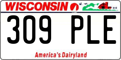 WI license plate 309PLE