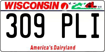 WI license plate 309PLI