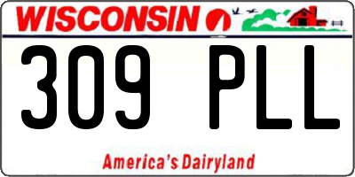 WI license plate 309PLL