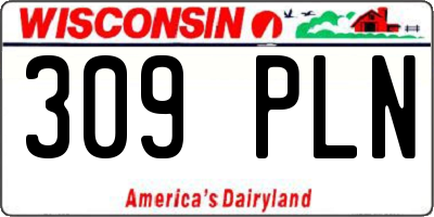 WI license plate 309PLN