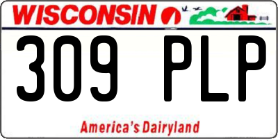 WI license plate 309PLP