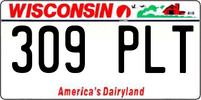 WI license plate 309PLT