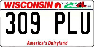 WI license plate 309PLU