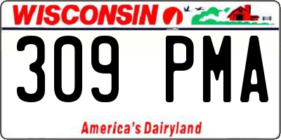 WI license plate 309PMA