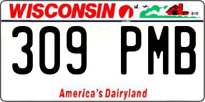 WI license plate 309PMB