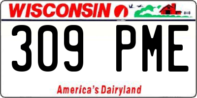 WI license plate 309PME