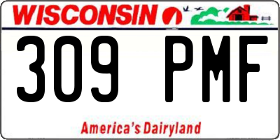 WI license plate 309PMF