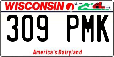 WI license plate 309PMK