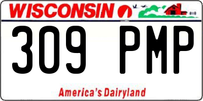 WI license plate 309PMP