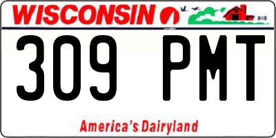 WI license plate 309PMT