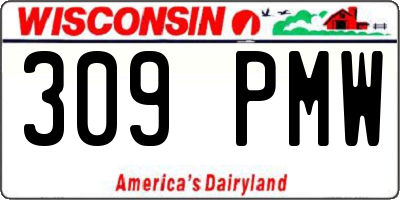 WI license plate 309PMW