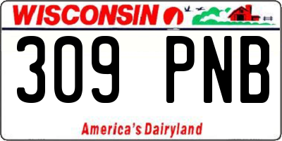WI license plate 309PNB