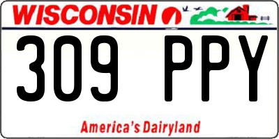 WI license plate 309PPY