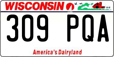 WI license plate 309PQA