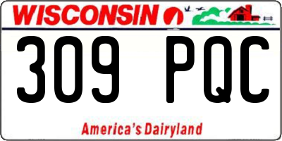 WI license plate 309PQC