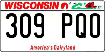 WI license plate 309PQO