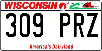 WI license plate 309PRZ