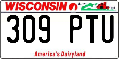 WI license plate 309PTU