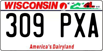 WI license plate 309PXA