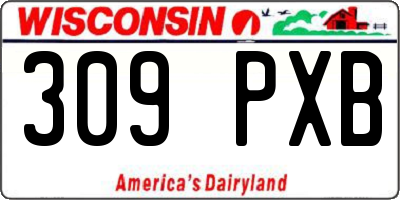 WI license plate 309PXB