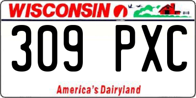 WI license plate 309PXC