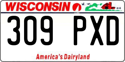 WI license plate 309PXD