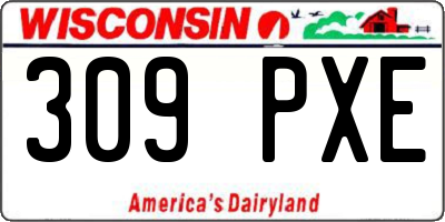 WI license plate 309PXE